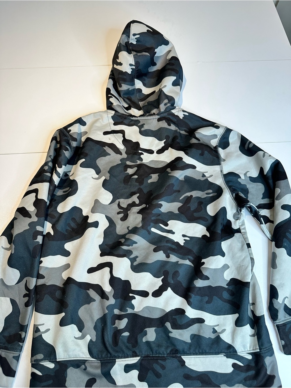 STARTER Black Gray White Camo Hoodie Sweatshirt